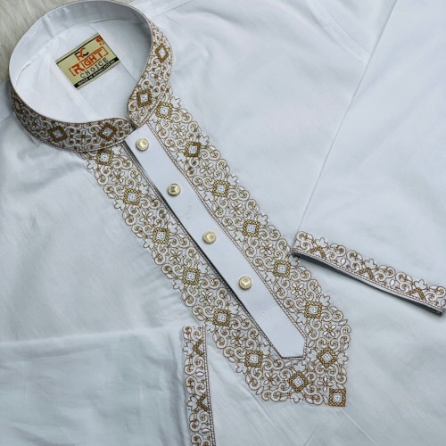 ধুতি কটন ফ্যাব্রিক সিকোয়েন্স কাজ